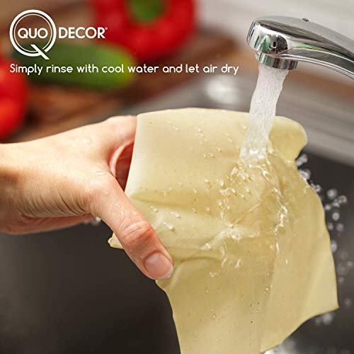 Reusable Beeswax Wrap Eco Food Covers - Super Cling Non-Plastic Dye Free Food Wrap | Odor Free Bees Wax 0 Waste Products | Eco-Wrap Biodegradable Unbleached Cloth & Cheese Wrapping (6)