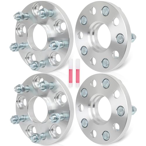 SCITOO 4Pcs 5x4.5 Wheel Spacers 15mm Center Bore 60.1mm Studs 12x1.5 5 Lug Whee…