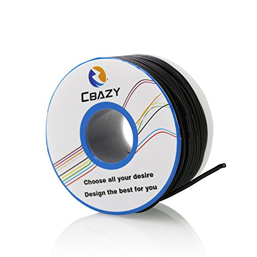 CBAZYâ„¢ Hook up Wire (Stranded Wire) 30 Gauge Flexible Silicone Wire 30AWG 45M (147 Feet) Electrical Wire Black