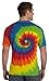 Tie-Dye Adult 5.4 oz., 100% Cotton T-Shirt XL RASTA WEB