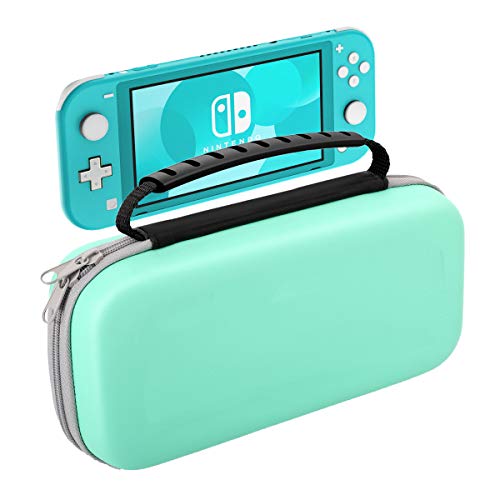 MoKo Carrying Case for Nintendo Switch Lite, Travel Case Hard Shell EVA Tough Storage Bag Holder for Nintendo Switch Lite Console, Accessories & Game Cards – Turquoise