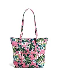 Vera Bradley Villager con interiores sólidos (paraíso tropical con interior azul)