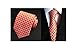 MINDENG Tartan Wool Tie Orange Check Business Men's Silk Neckties Leisure Ties