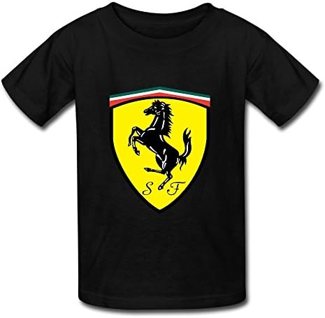 Baby's Ferrari Logo T Shirt Black