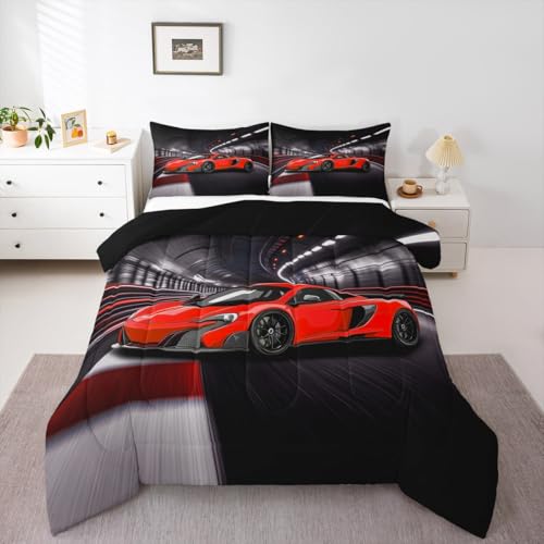Speed Sports Car Comforter Set Full Size