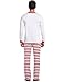 Avidlove Women Men Christmas Winter Pajamas Long Sleeve and Stripe Bottoms Cotton PJ Set, M_white, Medium