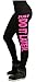 Crazy Girls Womens Work Out Like A Boss Print Side Text Stretchy Leggings Trousers