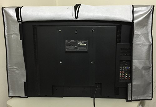60'' Flat Screen TV - OUTDOOR Silver Cover, Water Resistant, Ideal for LCD and Plasma TV - 55''W x 4.25''H x 34.25''H