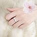 Serend SPILOVE 18k White Gold Plated White Cubic Zirconia CZ Band Bow Ring Fashion Women Jewelry, Size 5.5
