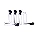 Enslz 100PCS Perfume Samples Mini Bottles With Black Lid Empty Glass Vials Dropper Bottle for Travel and Party (2ml)