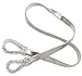 Rhinestone Knot Buckle Piece Stretch Waist Chain Belt Gold, Black Tone (Silver)