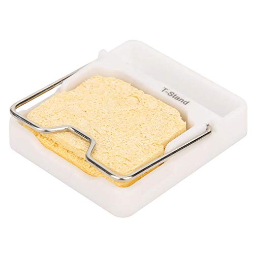 Soldering Iron Stand Holder T-Stand Mini Solder Iron Tip Cleaner Set Zirconium Dioxide Ceramic Suitable for TS100 TS80