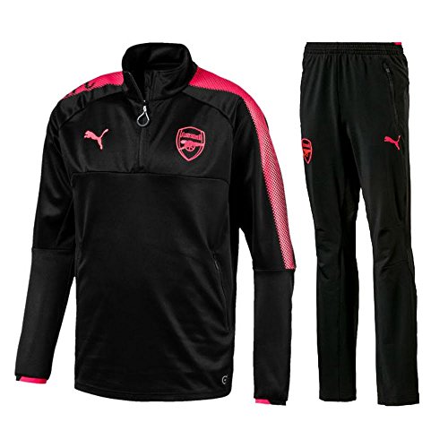 Puma Arsenal Training Tracksuit - Black/Pink 2017 2018