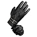 LETHMIK Mens Winter PU Faux Leather Gloves Touchscreen Texting Driving Long Fleece Lined