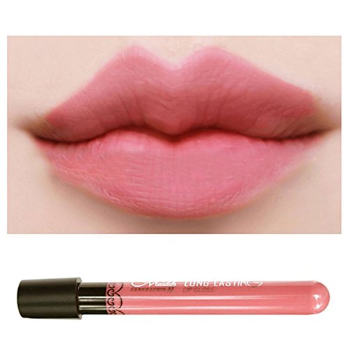 Gogomg Waterproof lipstick lip gloss velvet matte red color vitality cerise star