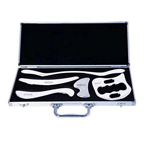 Tansozer Gua Sha Set Medical Grade Stainless Steel Gua Sha Massage Tool,Soft Tissue Scraper Tool