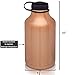 Taste Drink Go Stainless Steel Beer Growler for Drinking Craft Beer - 64-Ounce Wide Mouth - Insulated - Color: Copper