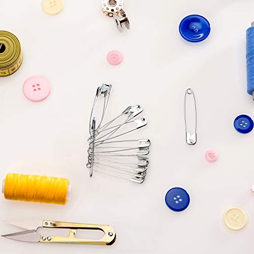 MIAHART 1200 Pcs Safety Pins,1.1 inch Silver Safety Pins Bulk for Home, Office Use, Sewing Pins, Fabric, Fashion, Craft Pins,Competitions and Diaper Pins(with a PP Box) - Thumbnail 2