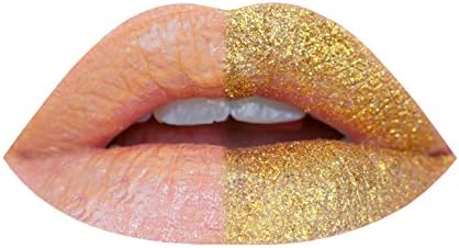 Glitter Lipstick Duo- CELEBRITY- Go from day to night time ready! Lipstick and Cosmetic Glitter Pots with Lip Brush- All Natural base. Handmade in the USA. Vegan Friendly and Cruelty Free