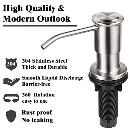 Soap Dispenser for Kitchen Sink Built in 304 Stainless Steel Dish Soap