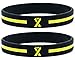Inkstone Yellow Awareness Ribbon Silicone Wristbands (12-Pack) - Wholesale Bulk Pack of 1 Dozen Awareness Bracelets for Unisex Adults