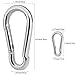 Fengek 8 Pcs Spring Snap Carabiner, Stainless Steel Heavy Duty Link Buckle Spring Clips for Camping Climbing Fishing Hiking, 3 Inch & 1.54 Inch