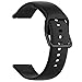 Fit for Samsung Galaxy Watch Active 2 Watch Bands, 20mm Silicone Quick Release Replacement Band Straps Wristbands Fit for Garmin Vivoactive 3 Music Women Men (Black, Small)