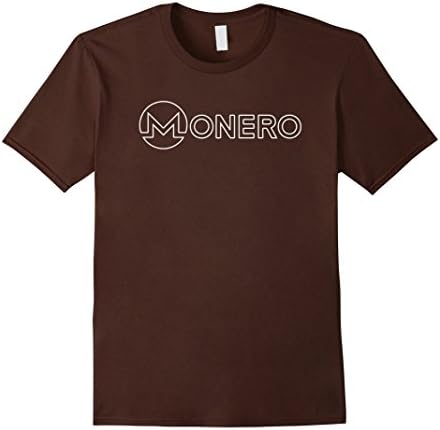 Mens Elegant Monero Cryptocoin Logo Cool Cryptocurrency T-Shirt Medium Brown