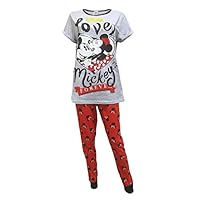 Disney Minnie Mouse Love Mickey Forever Ladies 2-Piece Pajama Set US 14-16