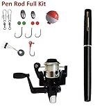 Pen Fishing Rods Mini Fishing Pole Spinning Reel with Hooks Lures Fishing Line etc