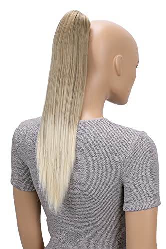 CAISHA 20" Hairpiece Ponytail Clip On Extensions With Butterfly Claw Straight Blond Mix H60a — image 1