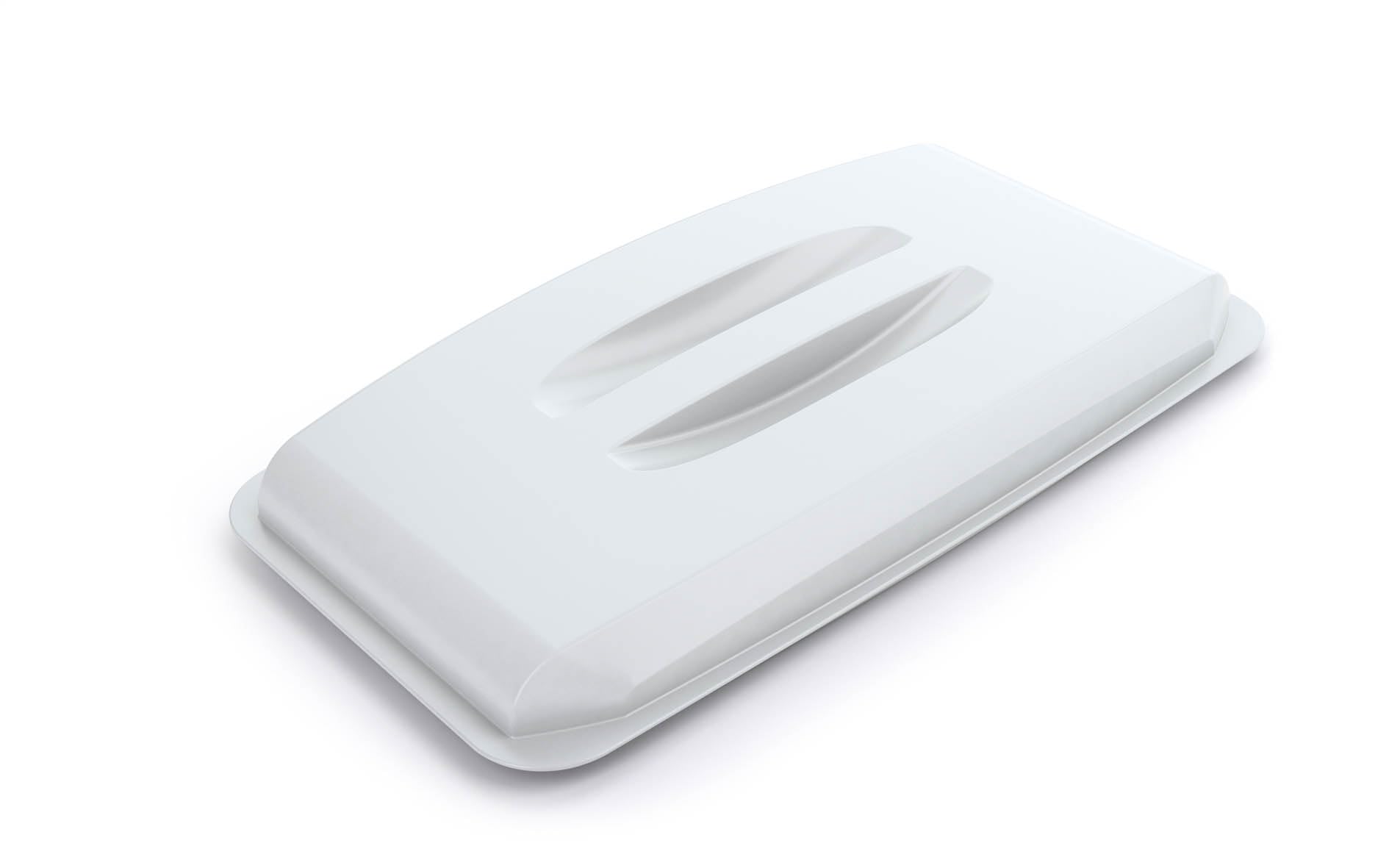 Durable DURABIN 60 Lid White - To Be Used with DURABIN 60 Waste Bin - Easy to Grip Handle - Made of Strong Polypropylene — image 1