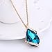 Mimgo Waterdrop Design Rhinestone Pendant Necklace Hook Earrings Chic Lady Jewelry Set