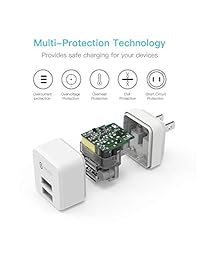 USB Wall Charger Block [2-Pack], Syncwire Dual Port 12W USB Charging Cube with Foldable Plug for Apple iPhone XS Max XR X 8 7 6S 6 Plus, Ipad, Samsung S10 S9 S8, HTC, Moto, LG & More