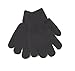 FoMann Unisex Children Warm Magic Gloves Toddler Winter Baby Girls Knit, 2 To 6 Years Old, Black, Pack of 12