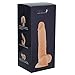 Veiny George 8 Inch Dildo with Stretchable Skin, Realistic Moving Skin Cock with Suction Cup by New York Exotic Novelties (8, Flesh) NYSE0017