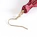 ELEARD Tassel Earrings Tiered Thread Tassel Dangle Earrings Statement Layered Tassel Drop Earrings (wine red)