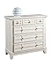 Home Styles Arts and Crafts Mission Style Four Drawer Chest, White Finish Constructed from Hardwood Solids