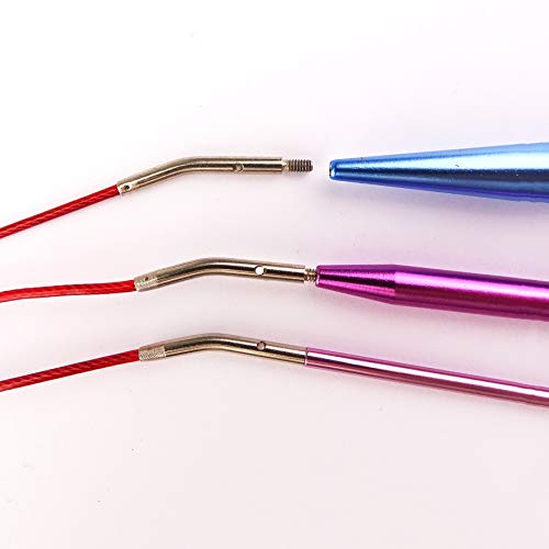 Hanperal 13pcs Aluminum Circular Knitting Needles Set, Interchangeable Needles Set for Handmade Knitting Sweater, Scarf - Thumbnail 4