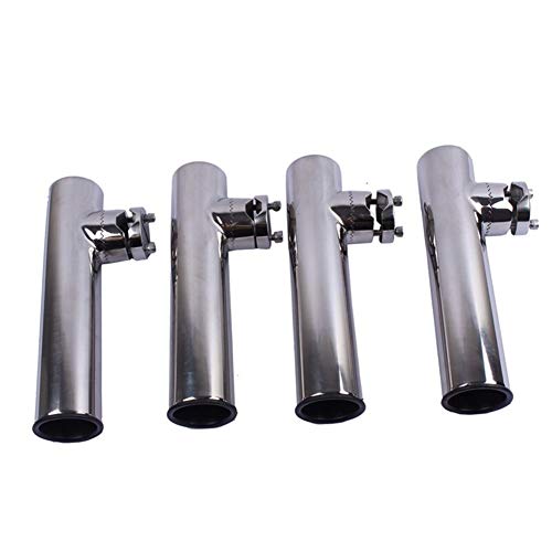 HaoYueDa 4Pcs 1-5/8" Edelstahl-Fischerei-Gerät Drehbare Rutenhalter Bracket Boot Sturmboote Kajak Yacht