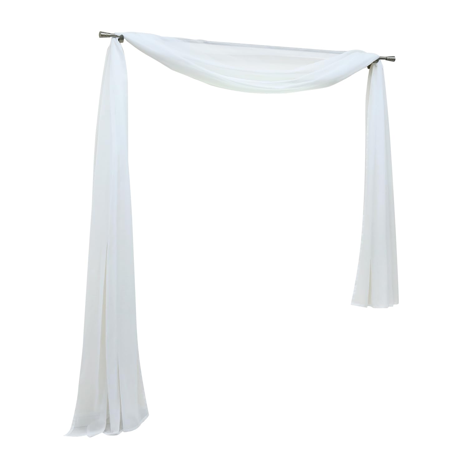 Yujiao Mao Plain colour voile -hand bow scarves valance decorative curtains white W x L 140 x 500 cm