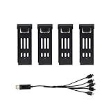 GIFI POWER 4pc x 850mAh 3.7V Eachine E58 Battery RC Quadcopter Drone Lipo Battery