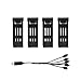 GIFI POWER 4pc x 850mAh 3.7V Eachine E58 Battery RC Quadcopter Drone Lipo Battery