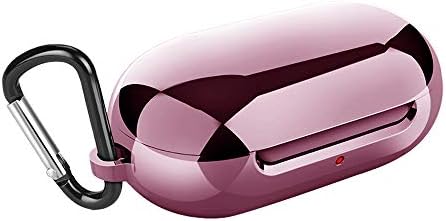LUCXXI Case for Samsung Galaxy Buds Charging Case, TPU Shockproof Wireless Bluetooth Bean Earbuds Protector Full Coverage Bumper Replacement Egg Case Cover with Keychain for Galaxy Buds (Rose Pink)