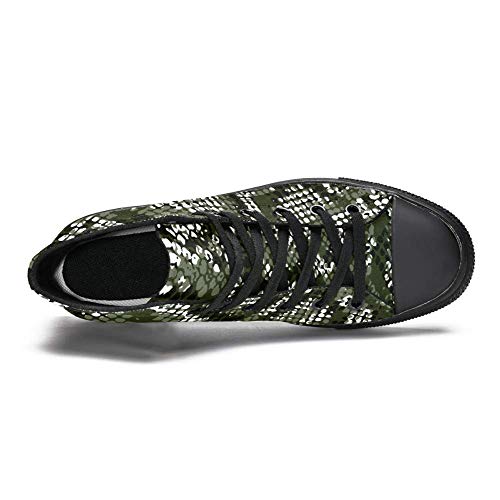 41nPsUkpXXL LORVIES - Zapatillas de deporte para hombre, diseño de piel de serpiente, color verde LORVIES - Zapatillas de deporte para hombre, diseño de piel de serpiente, color verde - Imagen 7