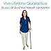 Vive Walking Cane for Women, Men, Elderly - Patented Offset Grip - Lightweight Adjustable Walking Aid with a Non-Slip Tip - Sturdy Balancing Mobility Aid for Seniors, Supports Up to 250lbs