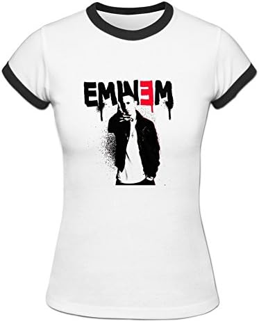 Joanna McLemore Womens Eminem Sprayed up Ringer T-Shirts