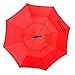 Elover 32in X 8 Panels Double Layer Inverted Umbrella, B - Pure Red