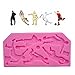 WYD 4 Pcs Football Rugby Baseball Golf Fondant Cake Decorating Cookie Making Tool Sugarcraft Soap Silicone Mold For Chocolate Candy Mold