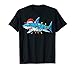 Santa Shark Christmas Lights Funny Boys Sharkmas Xmas Gifts T-Shirt